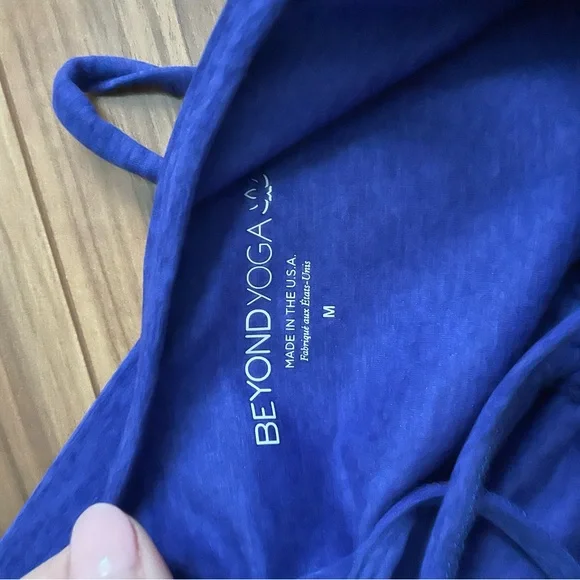 Beyond Yoga Blue Tie Front Ruched Camisole M - Picture 6 of 6